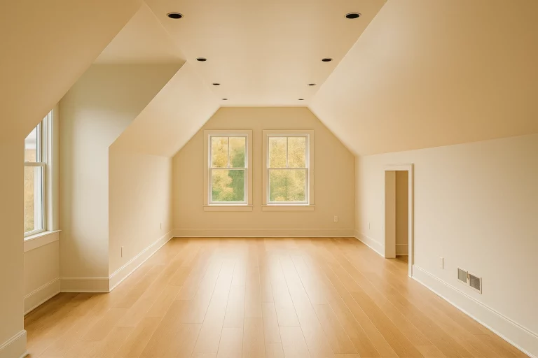 Finished drywall in a newly remodeled room with smooth walls and clean corners.