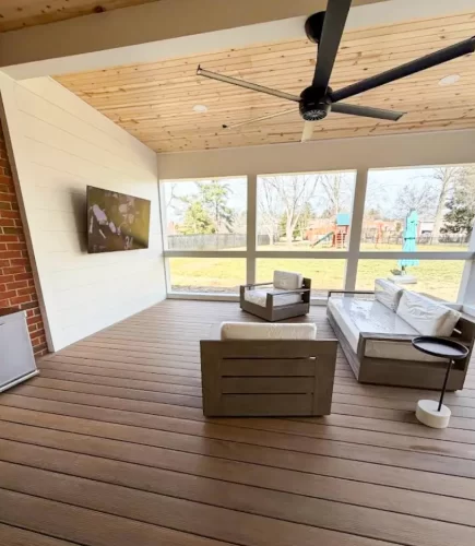 Brentwood Screened-In Porch Addition​ - inside